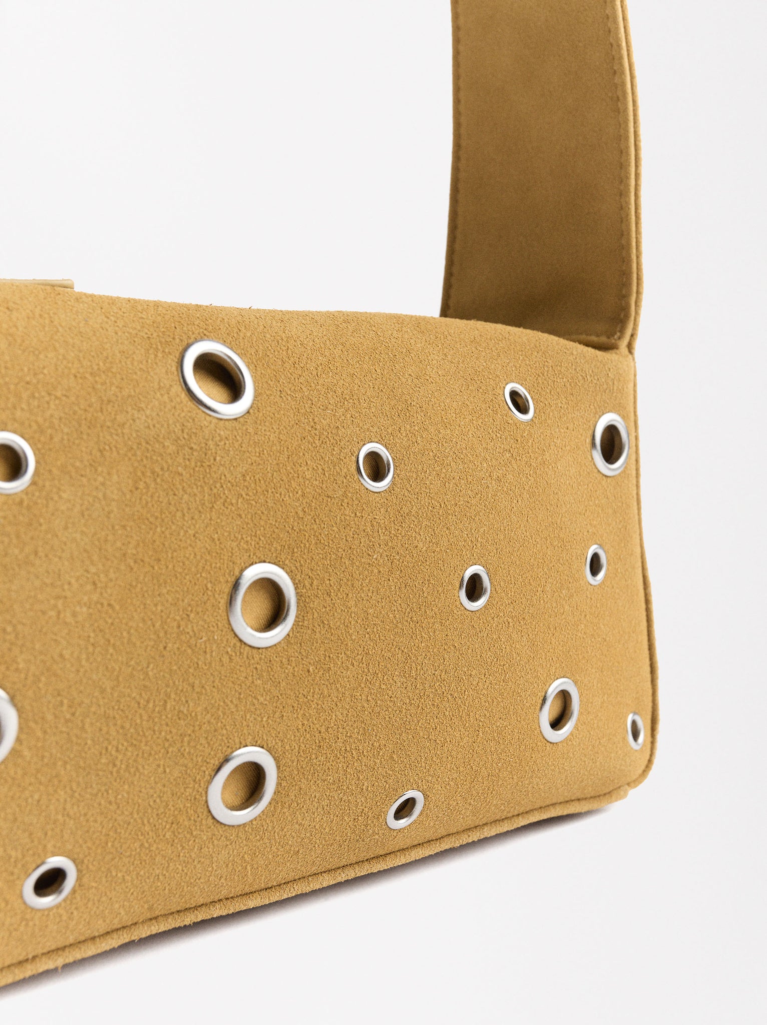 Leather Shoulder Bag With Stud Detail