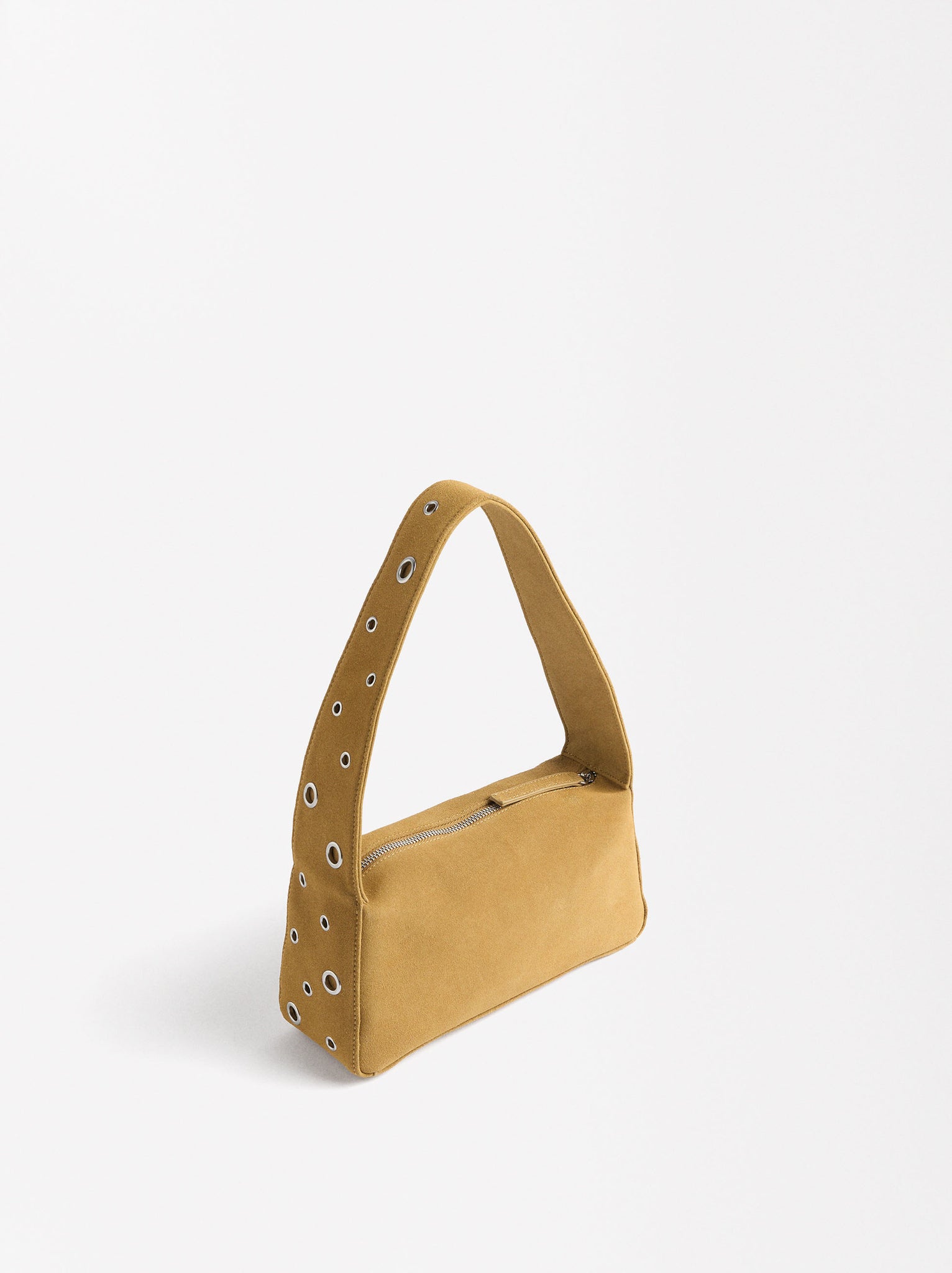 Leather Shoulder Bag With Stud Detail