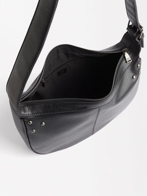 Shoulder Bag With Studded Closure Detail