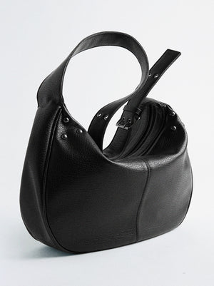 Shoulder Bag With Studded Closure Detail