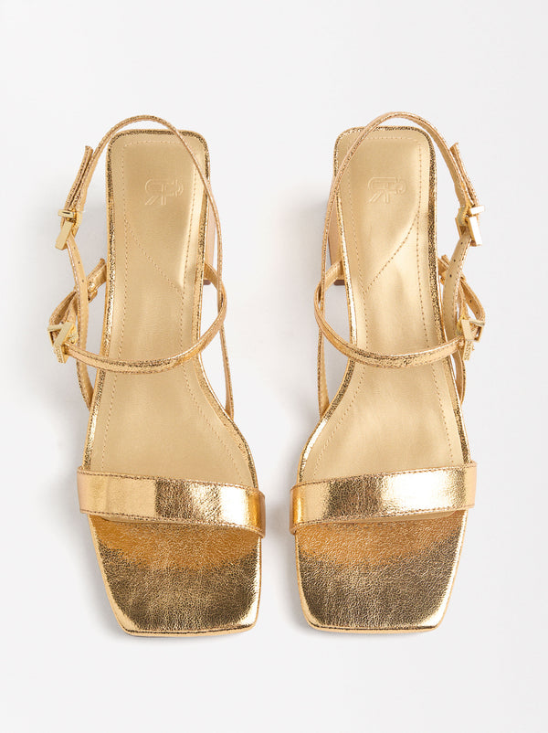 Gold Heel Sandal High Heel Sandals