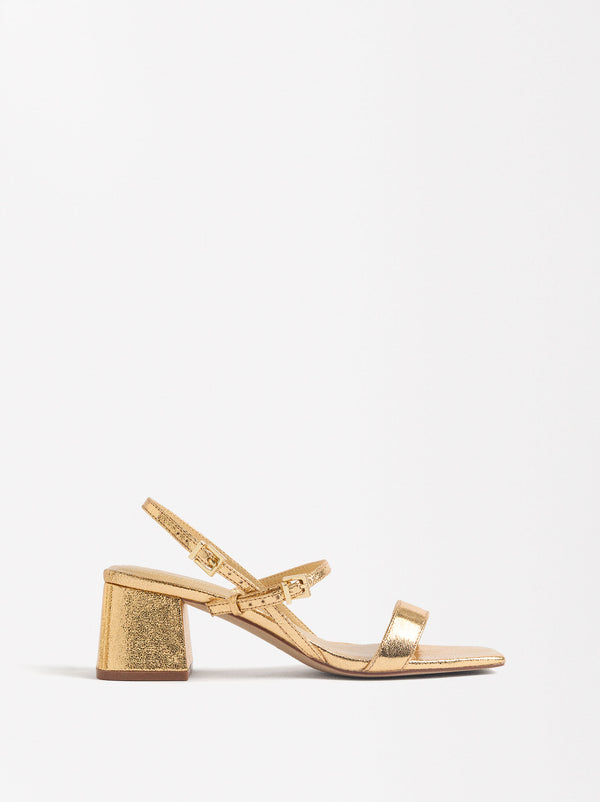 Gold Heel Sandal High Heel Sandals