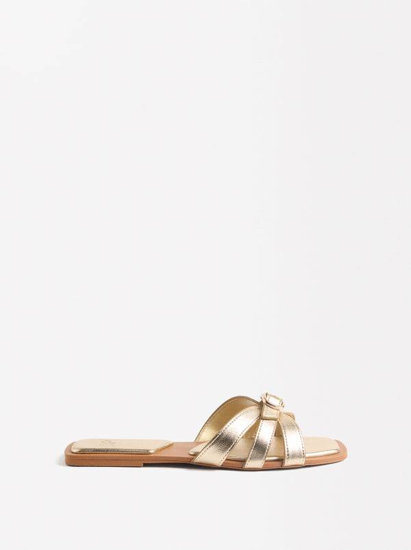 Gold Flat Sandal Flat Sandals