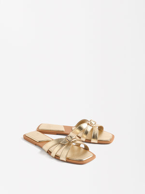 Gold Flat Sandal Flat Sandals