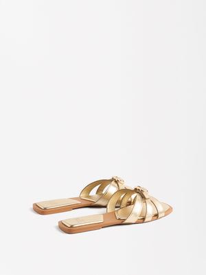 Gold Flat Sandal Flat Sandals