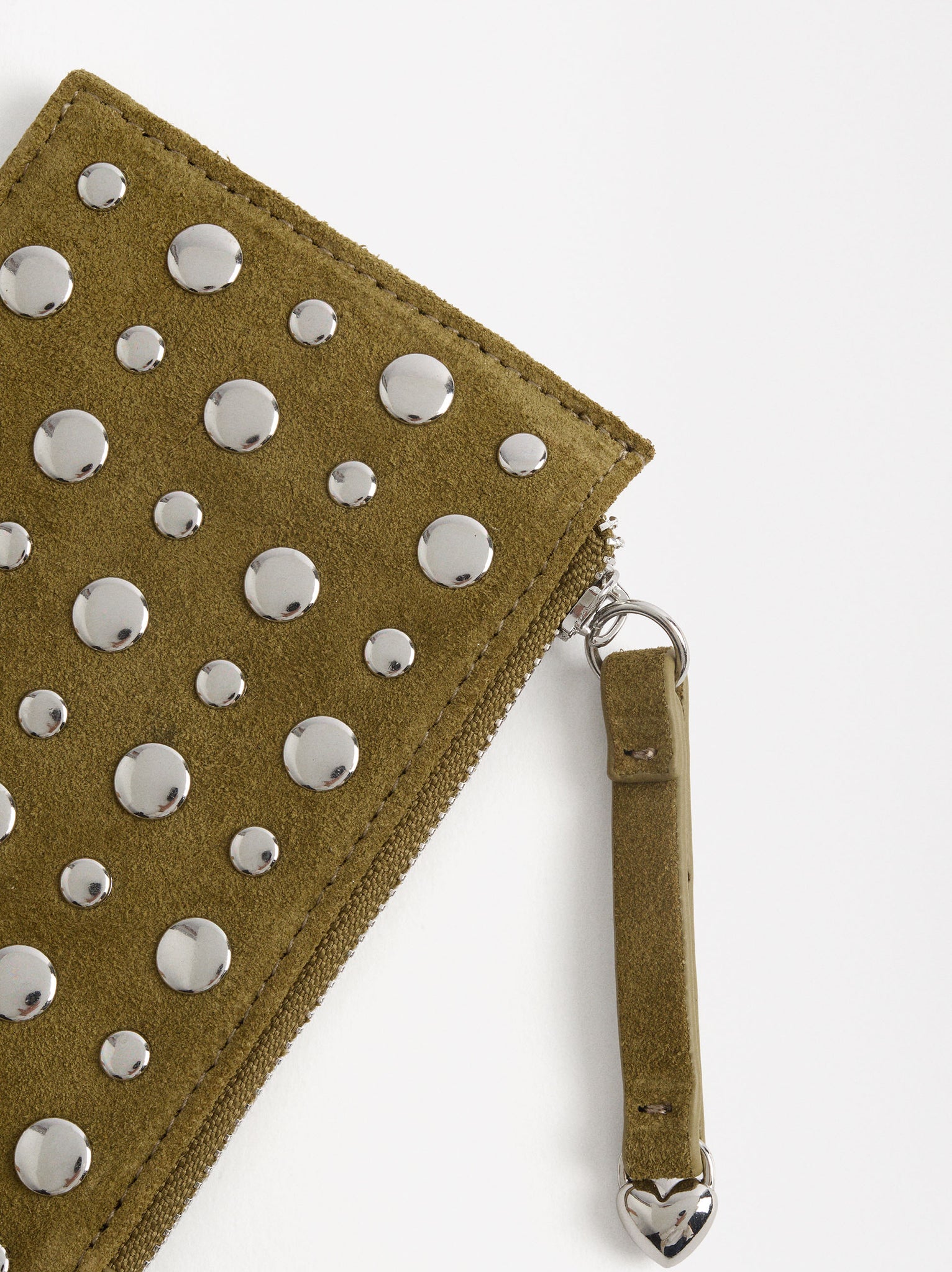 Leather Card Holder With Studs