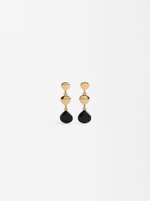 Long Enamelled Earrings