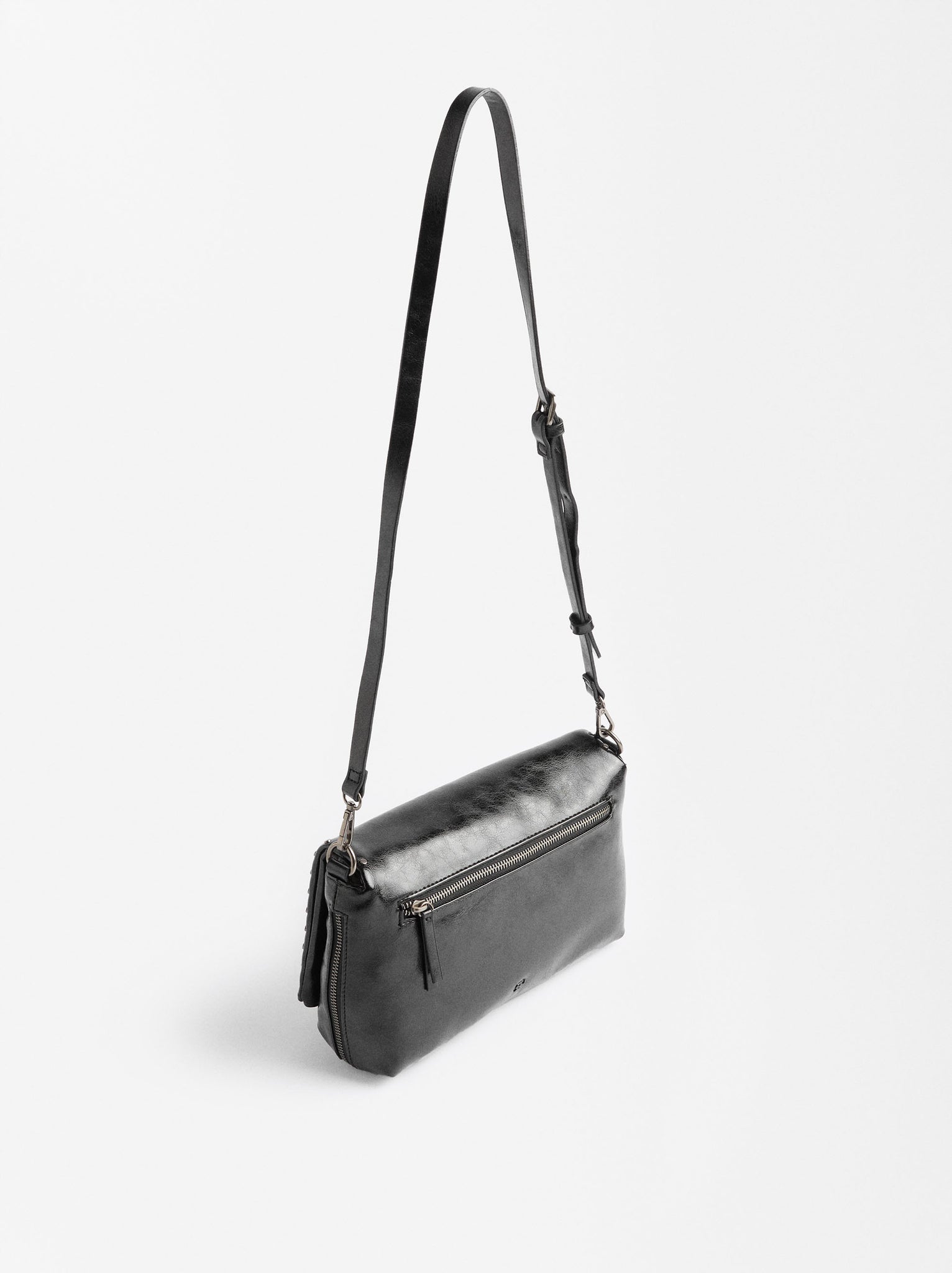 Shoulder Bag With Flap Stud Detail