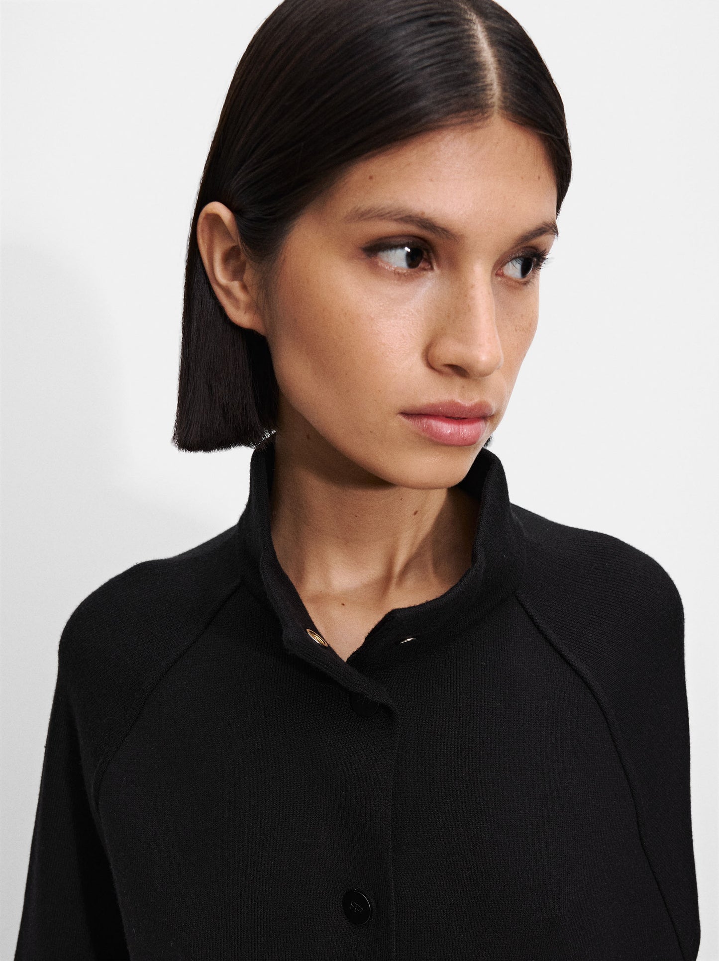 Knitted Poncho With Buttons