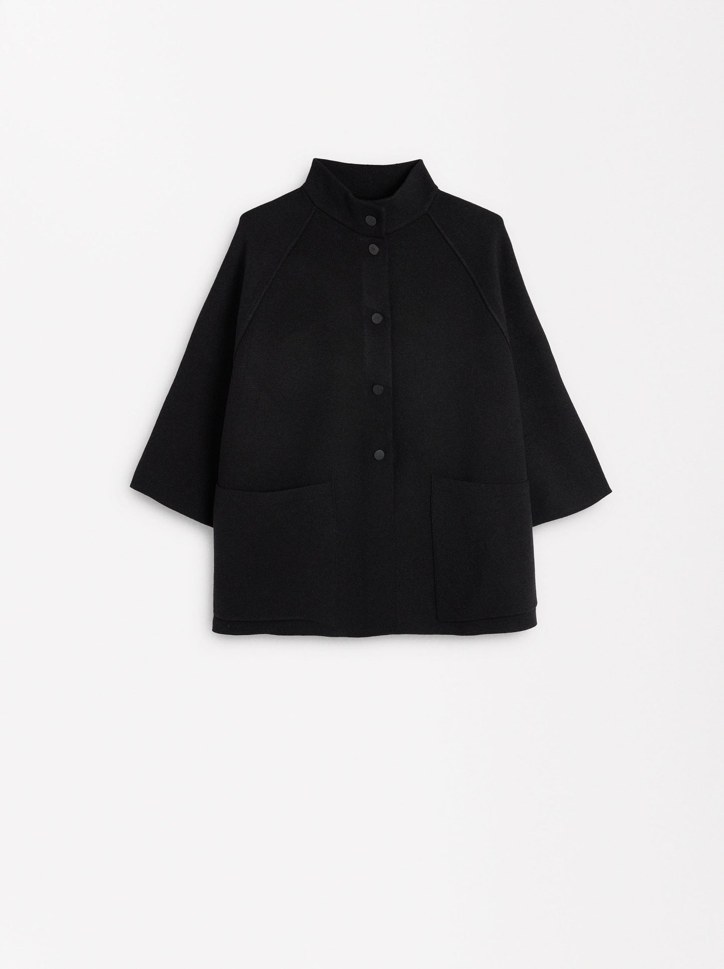 Knitted Poncho With Buttons