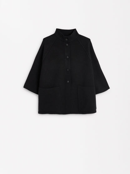 Knitted Poncho With Buttons