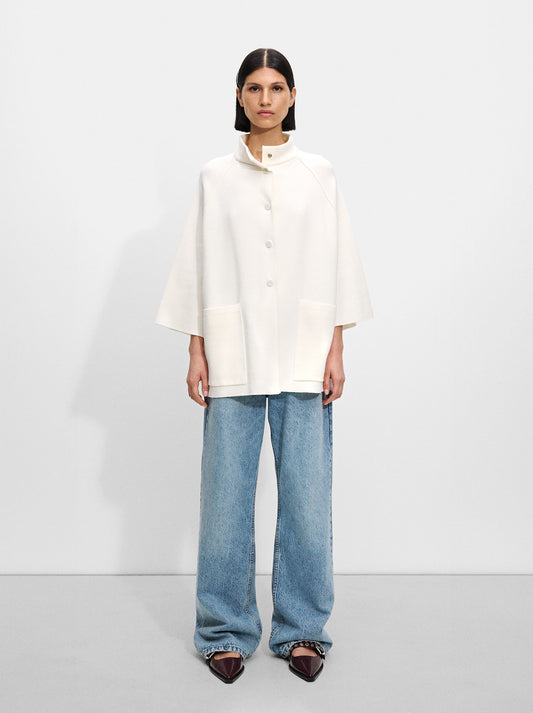 Knitted Poncho With Buttons