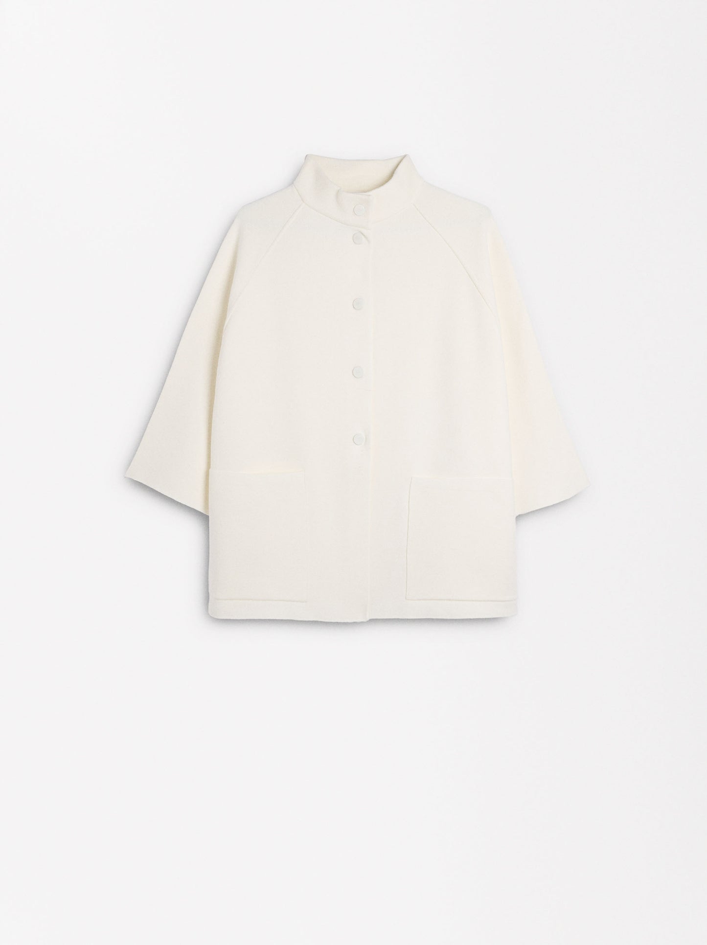 Knitted Poncho With Buttons