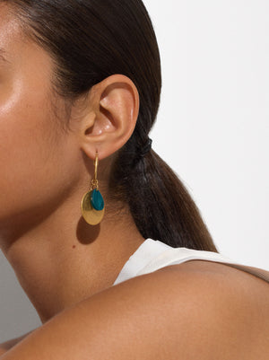 Hoop Earrings With Stone Effect Detail