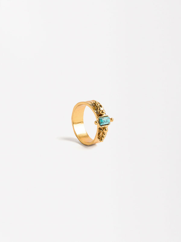 Golden Ring With Stone