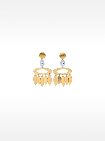 Long Stone Effect Earrings