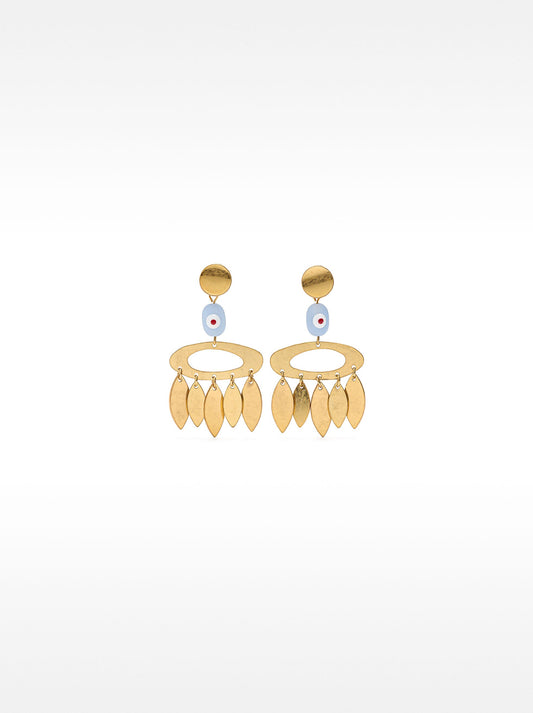 Long Stone Effect Earrings