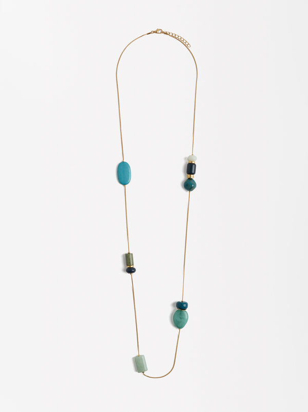 Long Necklace With Stones