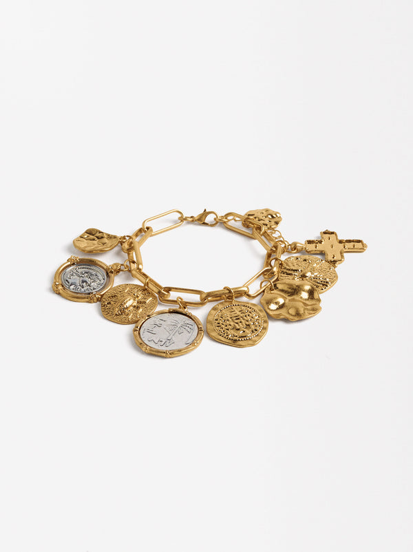 Link Bracelet With Medals