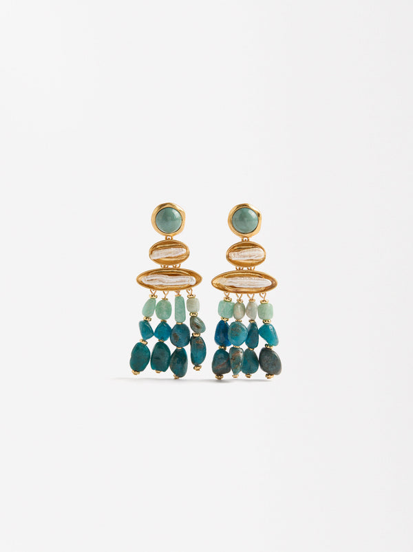 Long Earrings With Stones