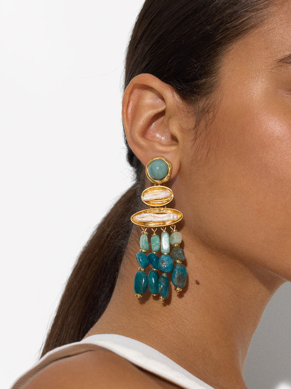 Long Earrings With Stones