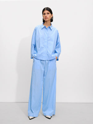 Striped Loose-Fitting Trousers