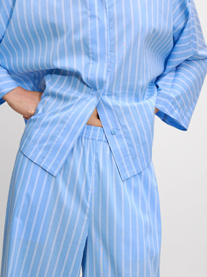 Striped Loose-Fitting Trousers