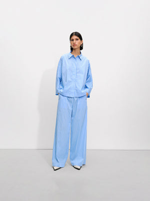 Striped Loose-Fitting Trousers