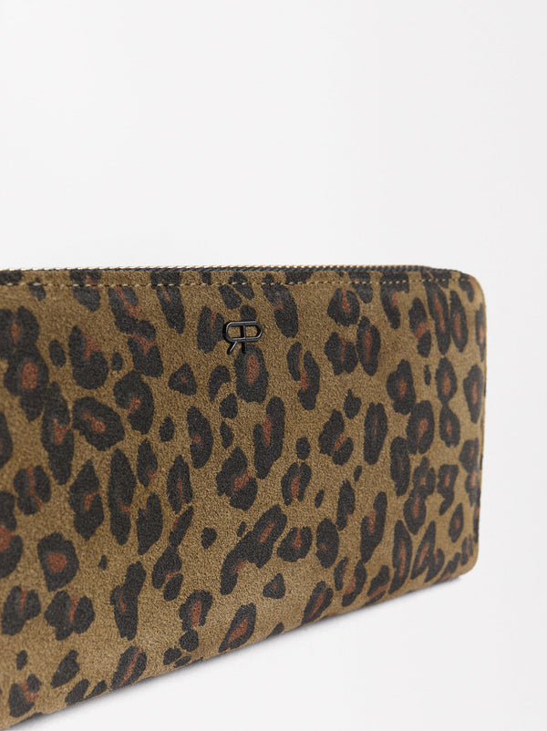 Leopard Print Leather Wallet