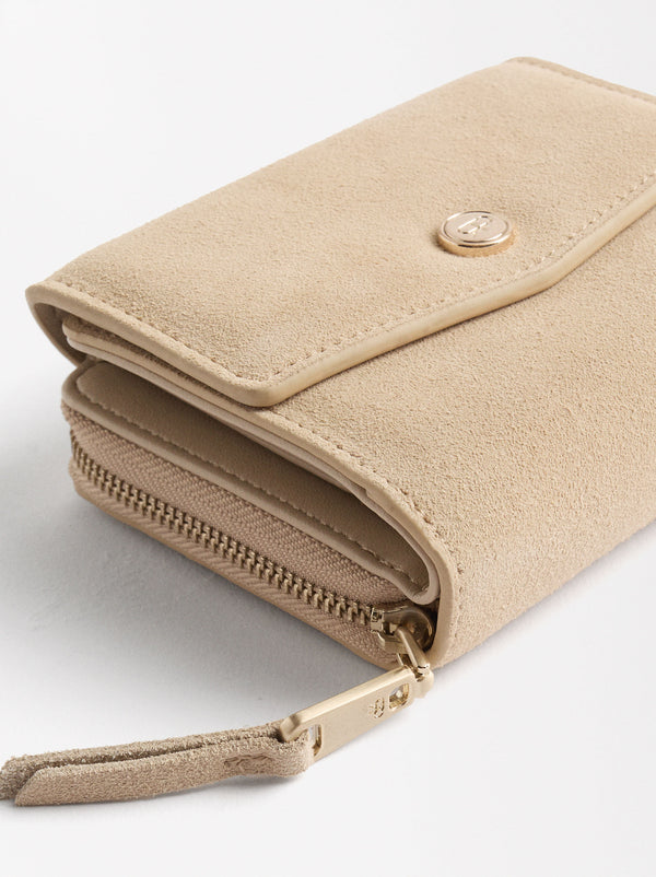 Leather Wallet With Flap Closure