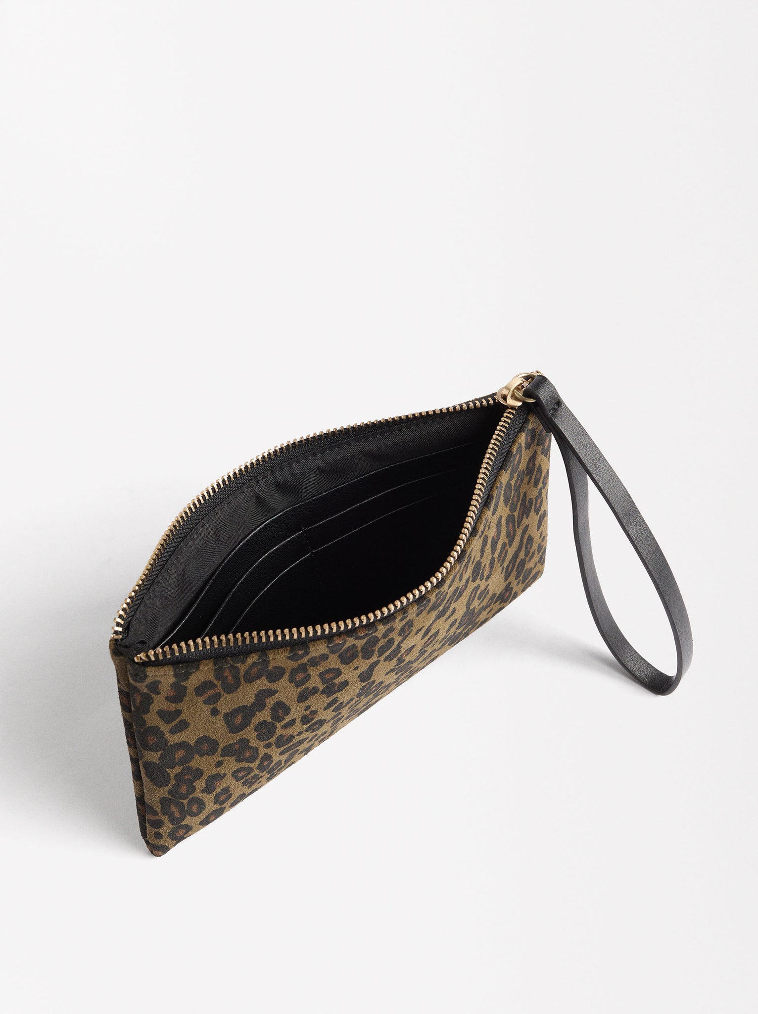 Leather And Nylon Leopard Print Multi-Purpose Bag