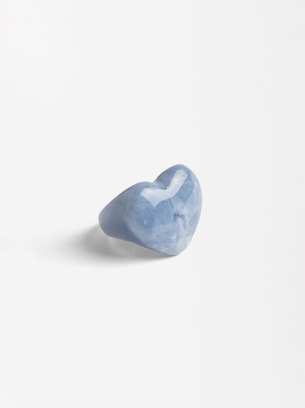 Heart Ring With Stone Effect