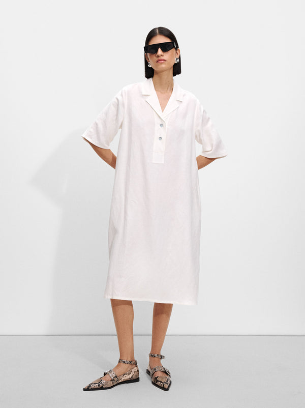 Shirt Dress With Linen