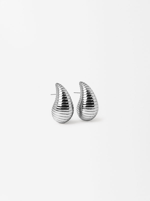 Striped Drop Earrings