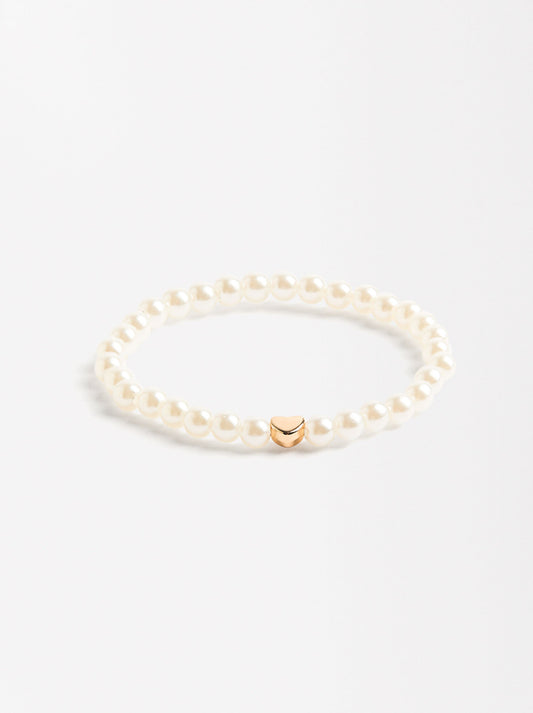 Bracelet With Pearls And Heart