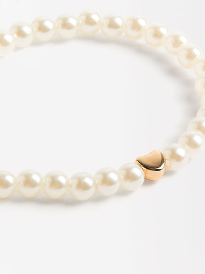 Bracelet With Pearls And Heart