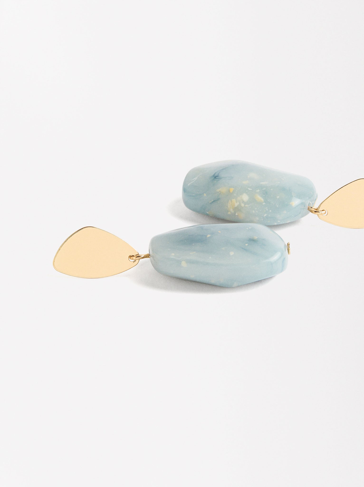 Resin Earrings With Stone Effect