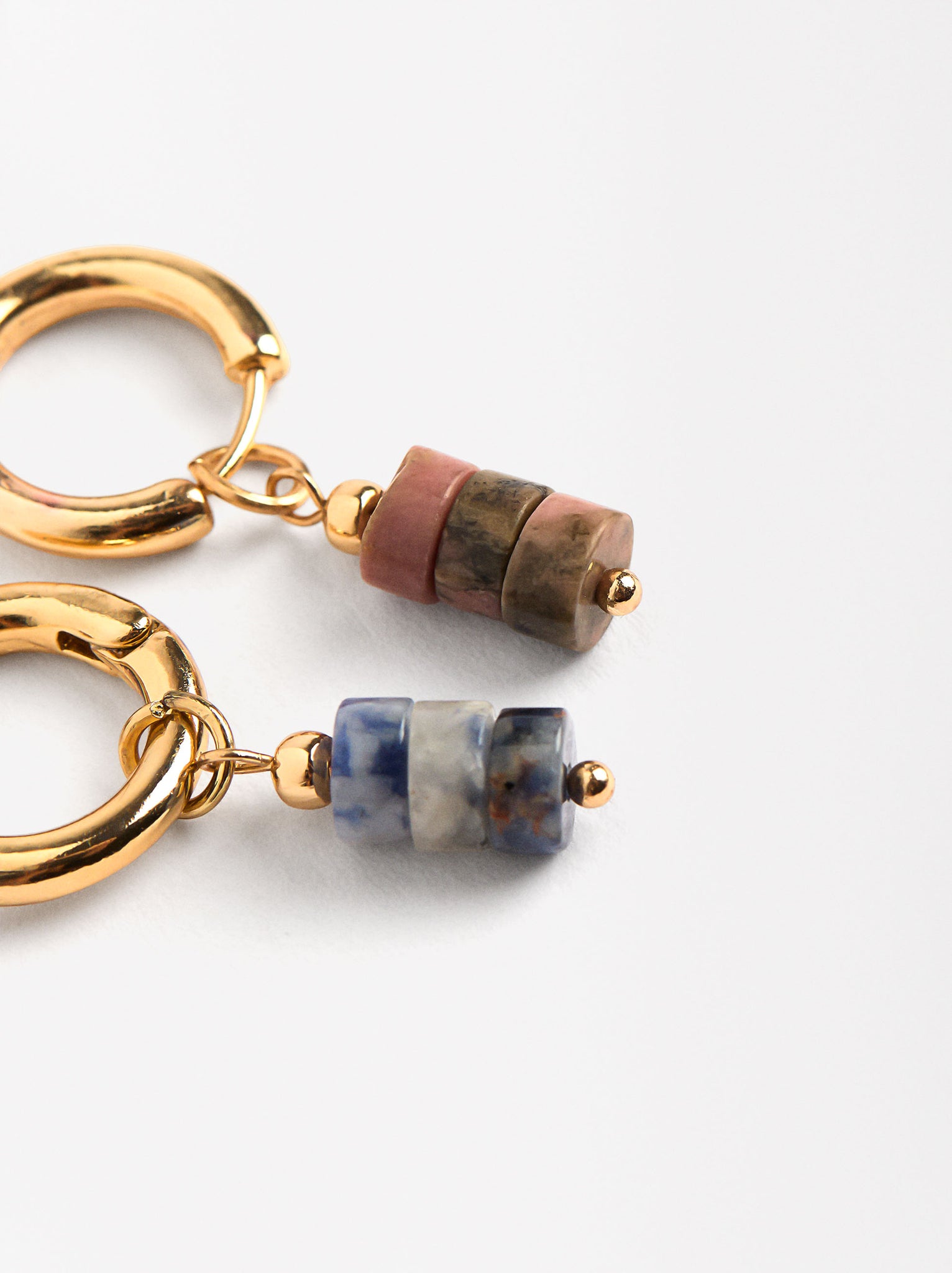 Irregular Hoops Earrings With Stones