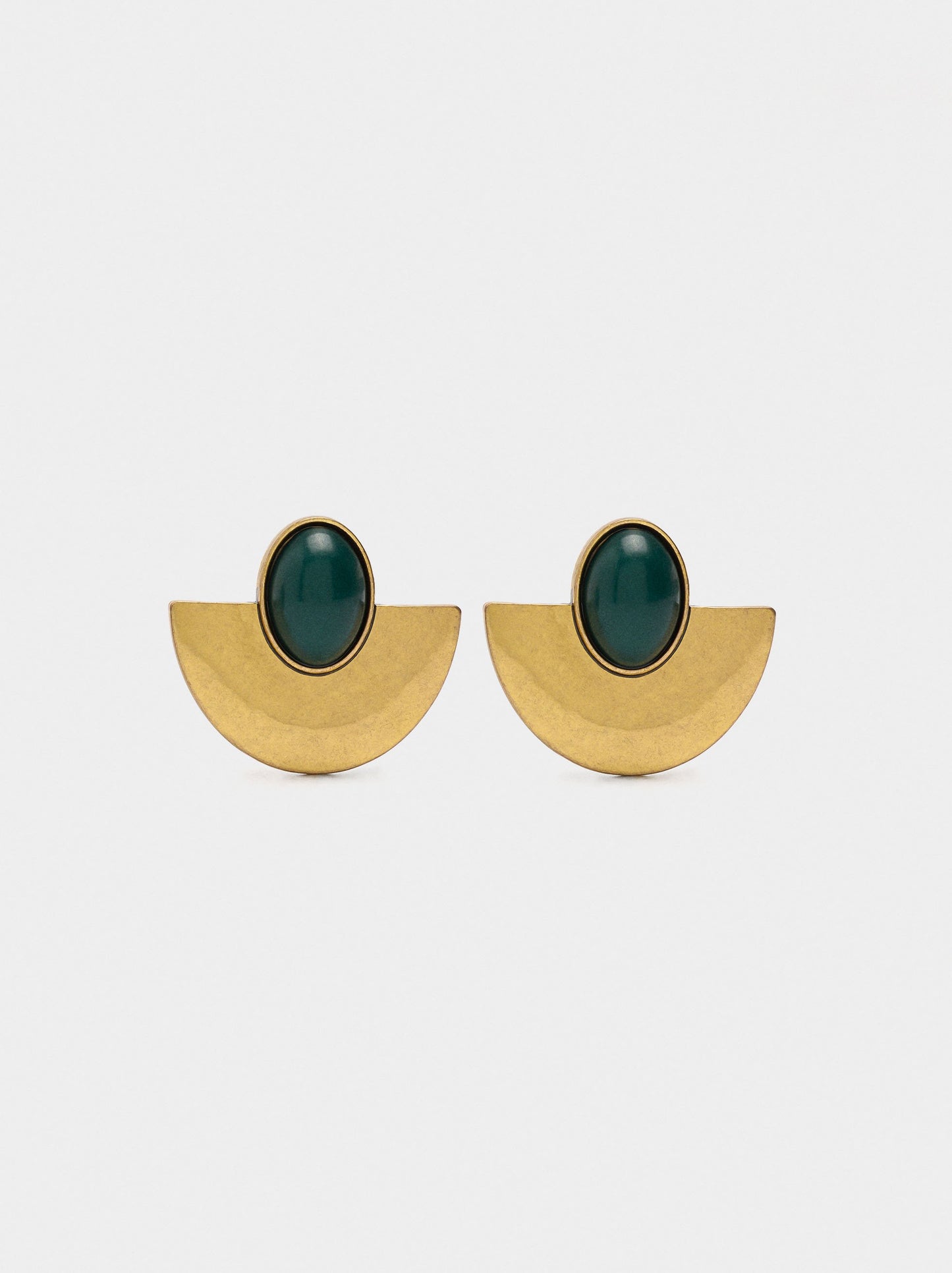 Geometric Earrings With Stone