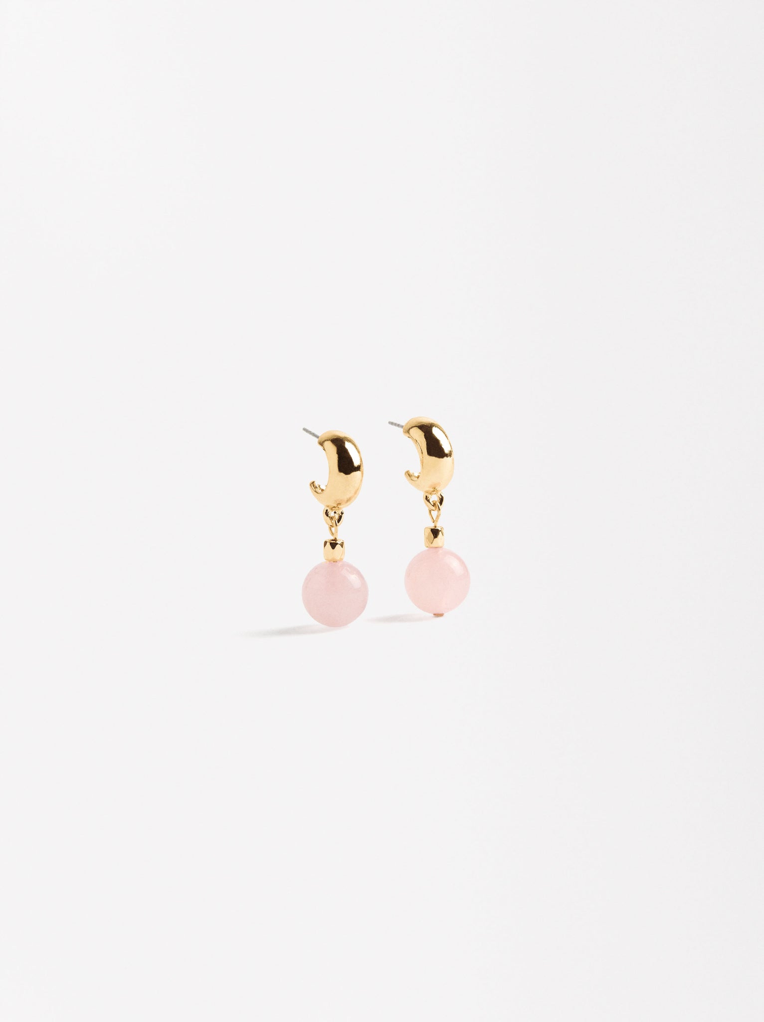 Gold-Toned Earrings With Stone