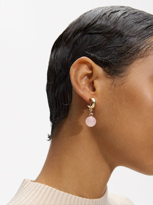 Gold-Toned Earrings With Stone