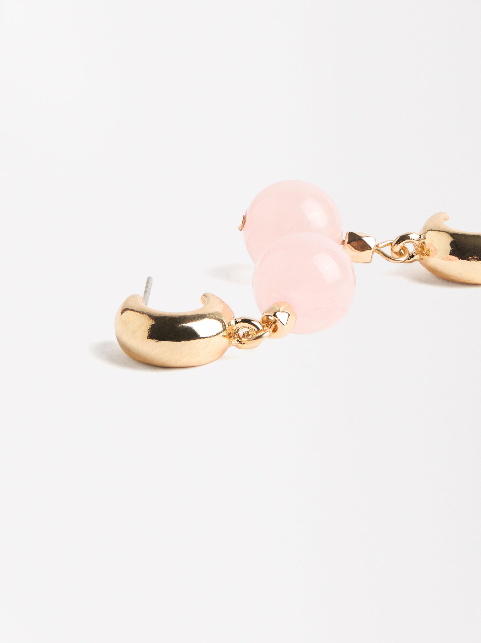 Gold-Toned Earrings With Stone