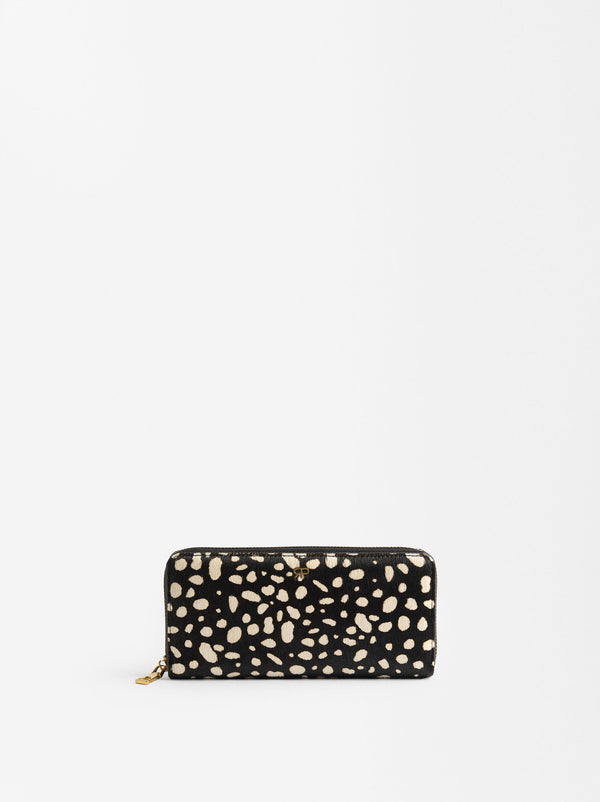 Animal Print Leather Wallet