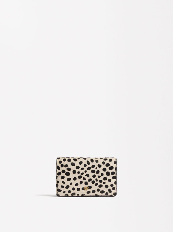 Animal Print Leather Cardholder