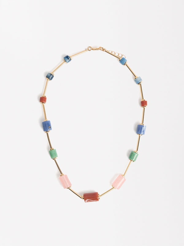 Short Necklace With Stones