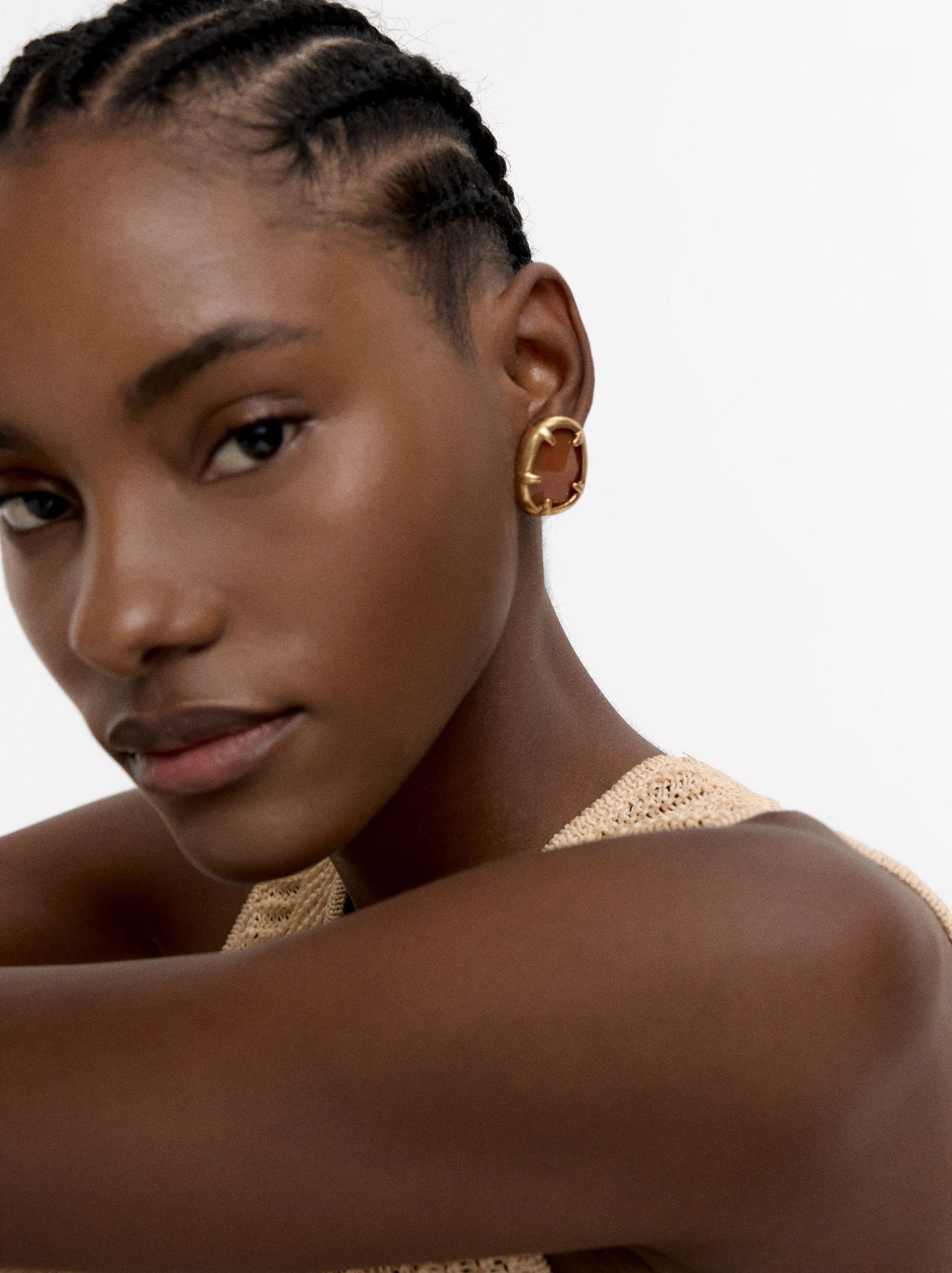 Geometric Golden Earrings