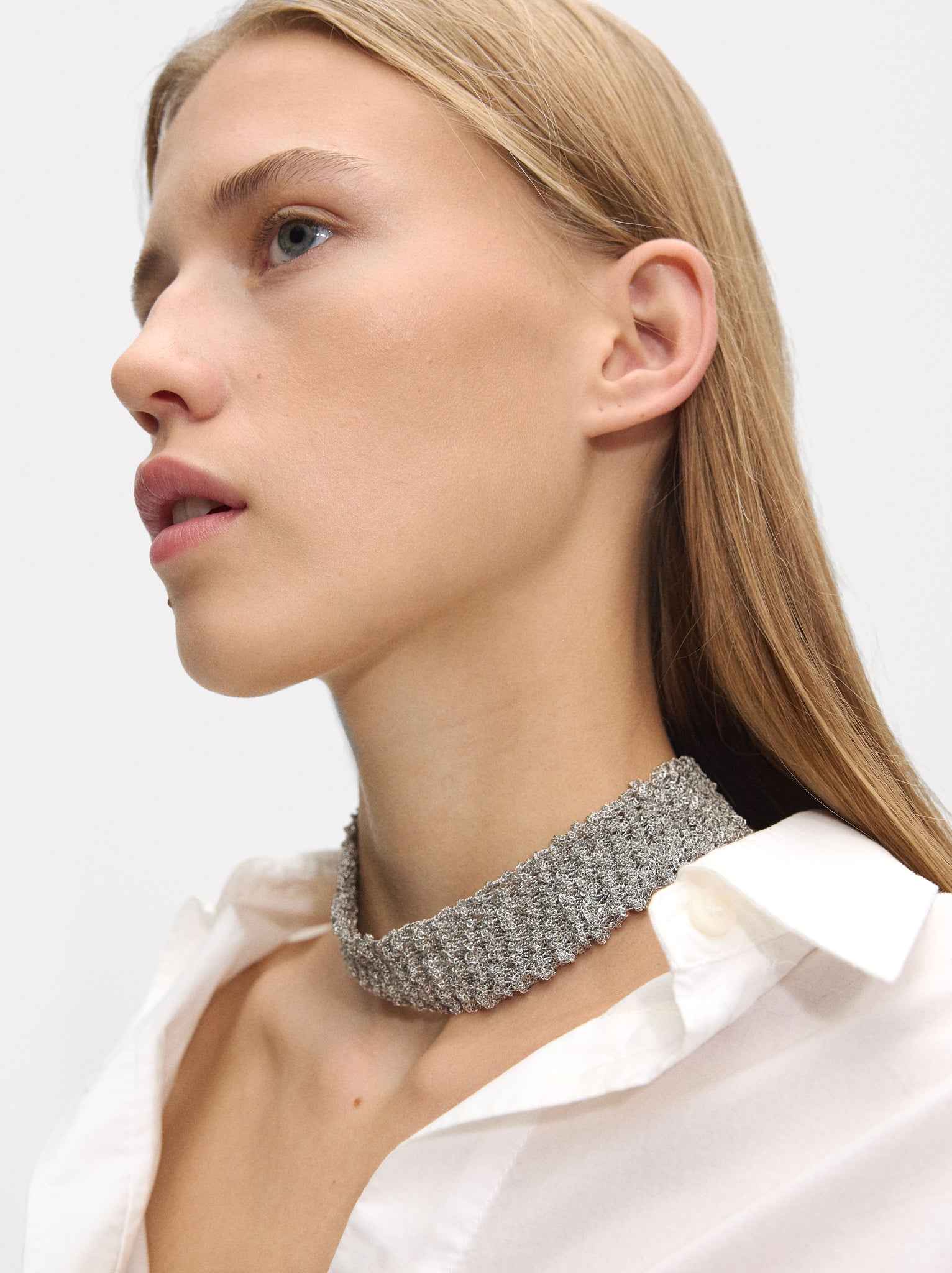 Silver Mesh Choker