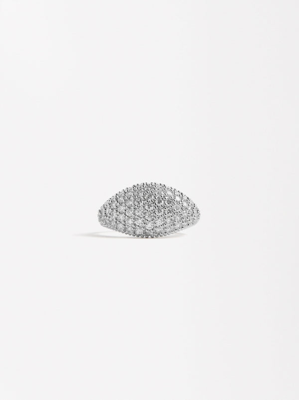 Silver Ring With Zirconias