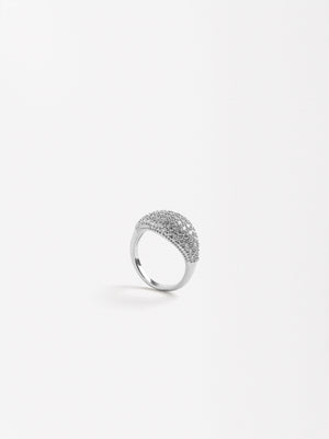 Silver Ring With Zirconias