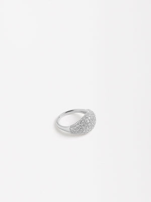 Silver Ring With Zirconias